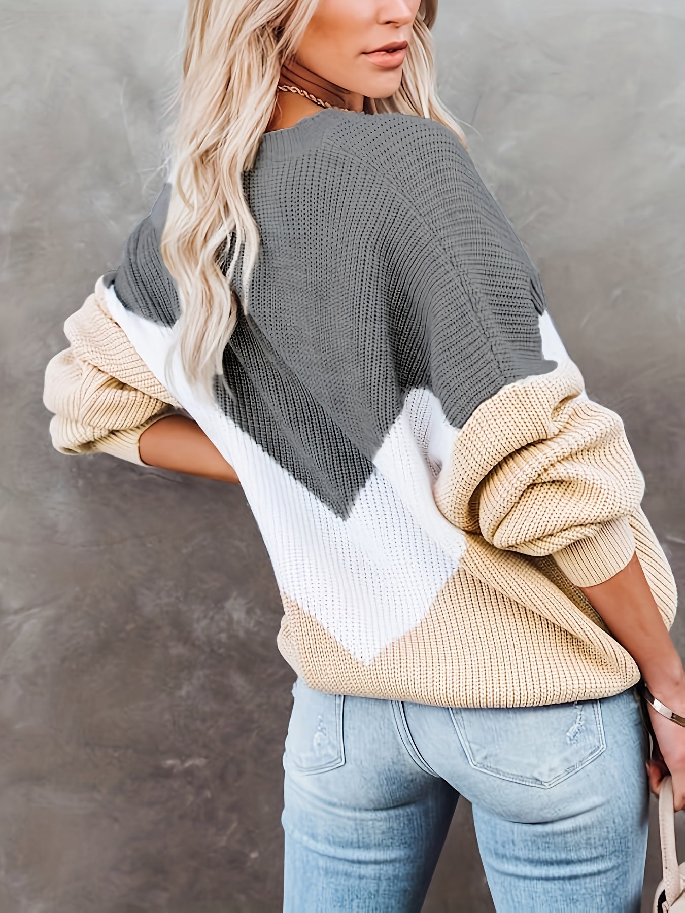 Greta® | Farbblock-Strickpullover