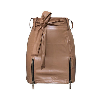 Auren -  Power-Look für selbstbewusste Fashionistas: Der Bandage Leder Minirock