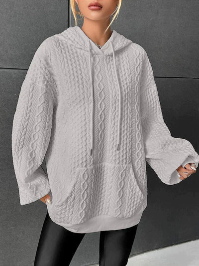 Sandra® | Übergroßer Pullover mit Kapuze und Kordelzug