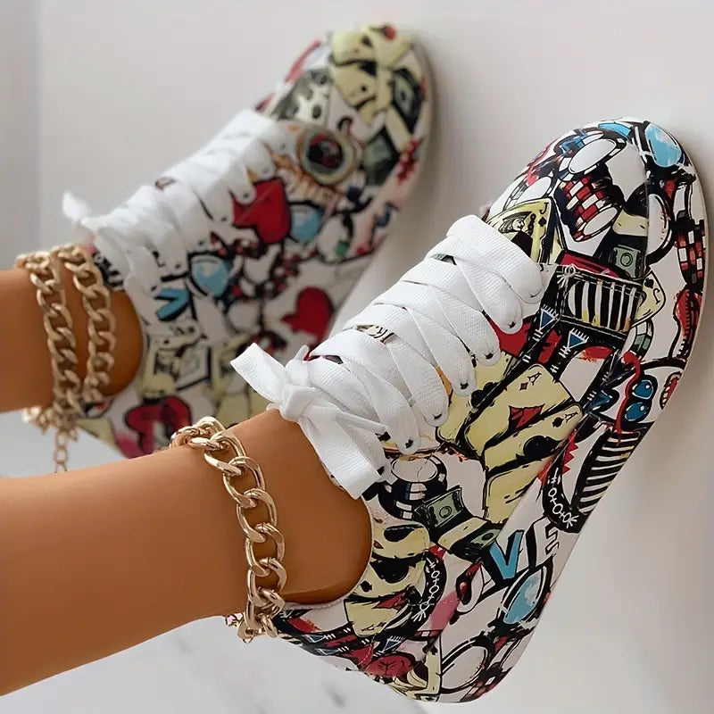Veronika | Sneakers mit Graffiti-Design