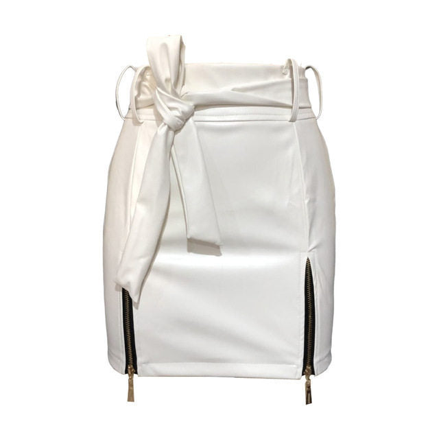 Auren -  Power-Look für selbstbewusste Fashionistas: Der Bandage Leder Minirock