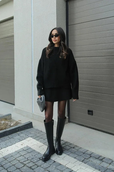 Danna® | Gestrickter Rockanzug (Oberteil + Rock)