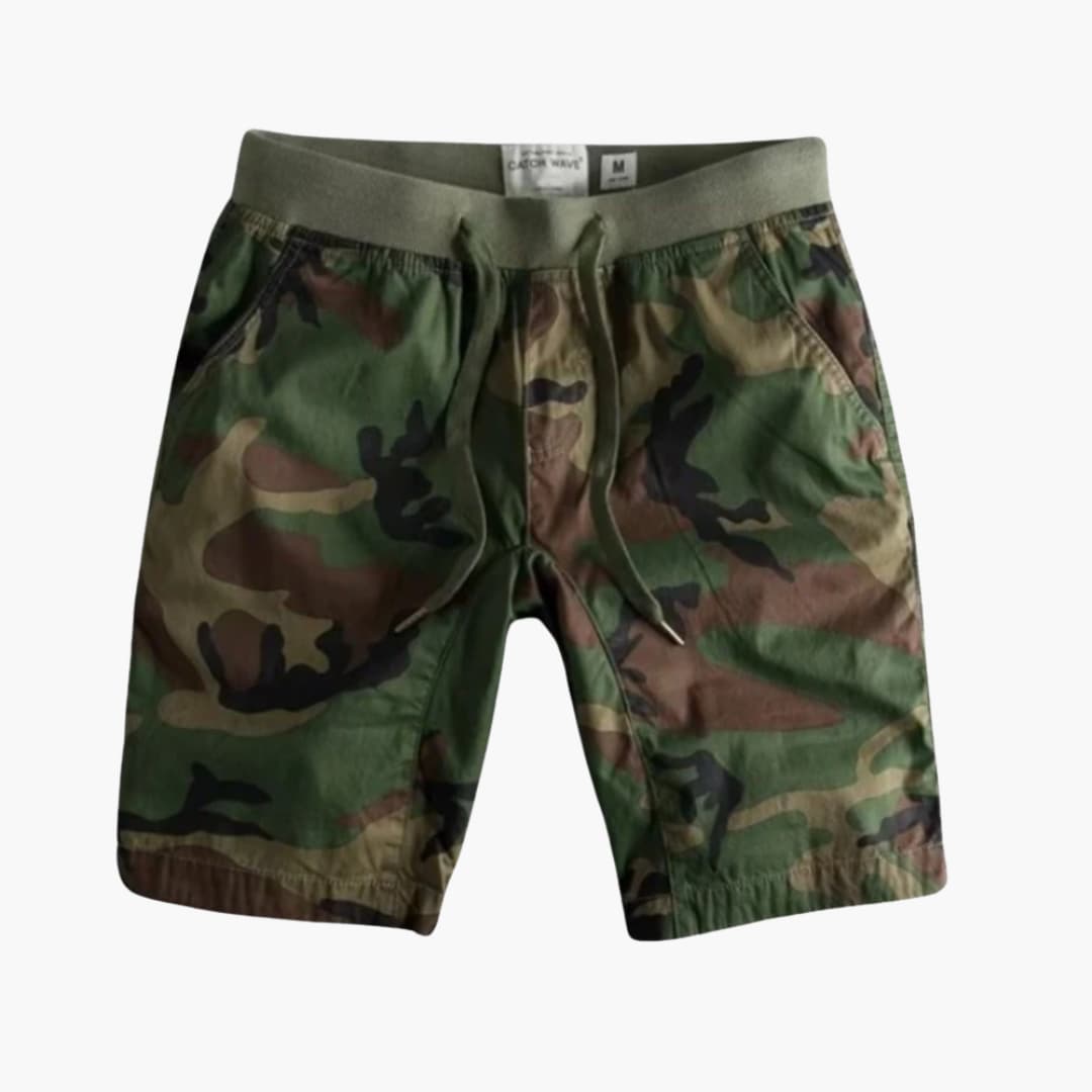 Herren Sommer-Cargoshorts mit Camouflage und Seitentaschen