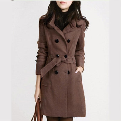 Damen Stilvoll Trenchcoat | Taillengürtel