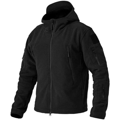 Herren Outdoor Fleecejacke | Kapuze Reißverschluss Langarm