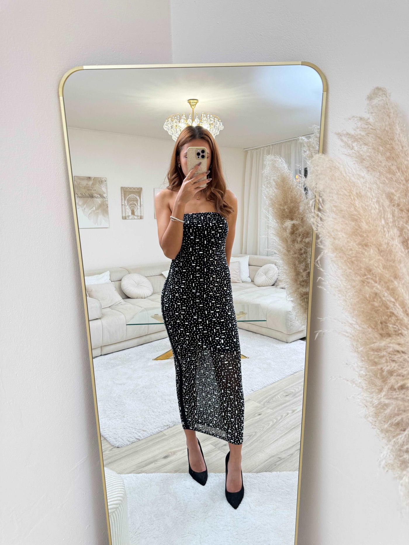 Glitzer-Strass-Kleid