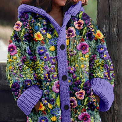 Aurora™ Strickjacke mit Wildblumen-Stickerei