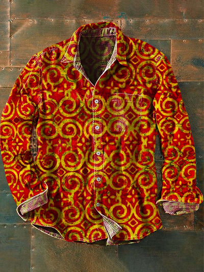 Sam™ Mehrfarbiges Unisex Hemd mit Muster