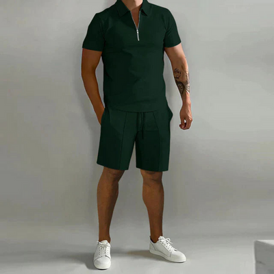 Herren Elegantes Polo- und Shorts-Set | Sommer