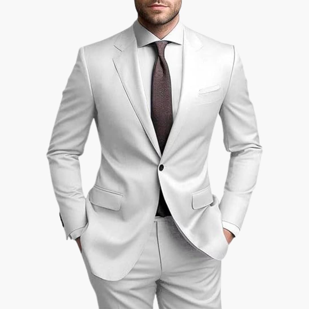 Herren Anzug Zweiteiler mit Reverskragen und schmaler Passform