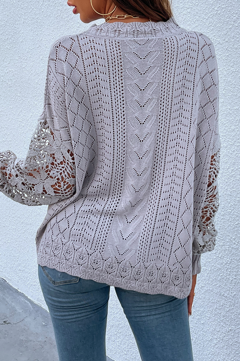 Stylischer Hollow Out Pullover für Damen