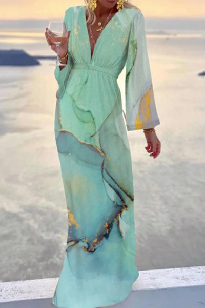 Dailis - ELEGANZ TRIFFT KOMFORT – IHR GEMUSTERTES V-AUSSCHNITT-KLEID