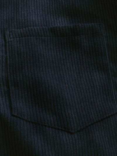 RAYMOND - CORDHEMD MIT HALBER KNOPFLEISTE