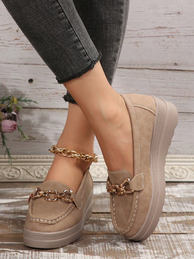 Bequeme Damen-Loafers mit elegantem Metallakzent