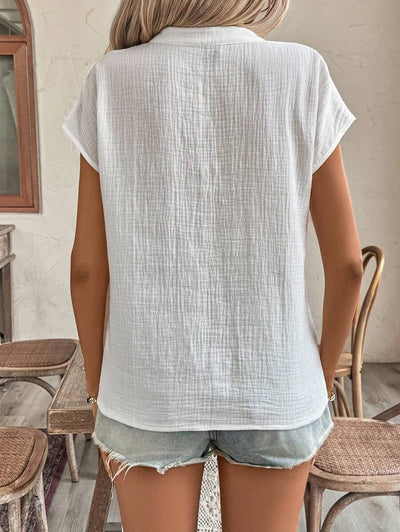 Breezaya Damen Love Stickerei V-Ausschnitt Shirt