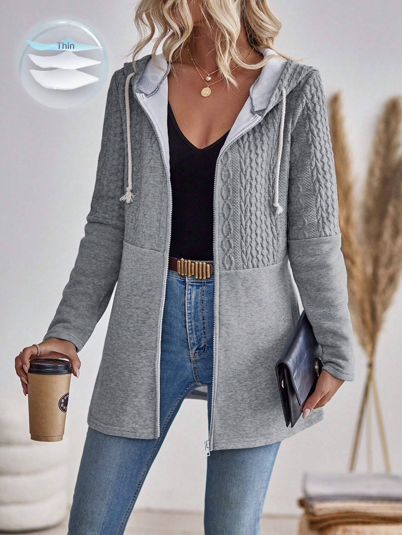 Karen® | Damen-Jacke mit Kapuze und Kordelzug
