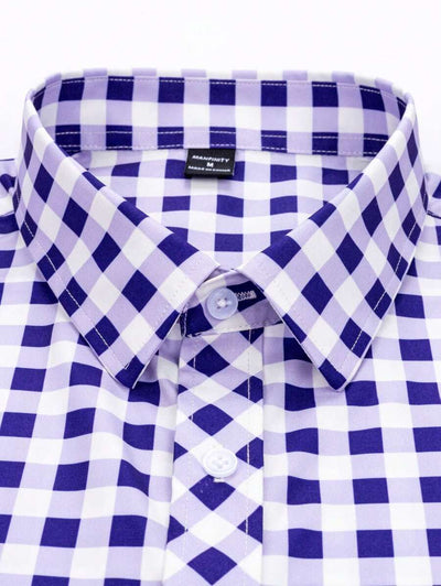 Oktoberfest Karohemd Herren – Kurzarm Trachtenhemd in Rot-Weiß