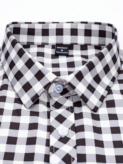 Oktoberfest Karohemd Herren – Kurzarm Trachtenhemd in Rot-Weiß