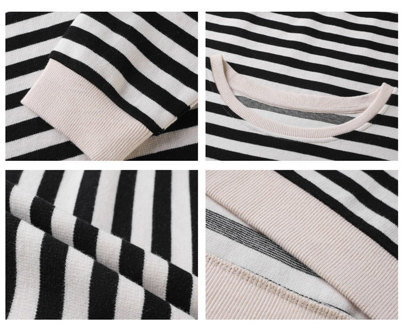 Wendy® | Retro-gestreifte Bluse mit langen Ärmeln