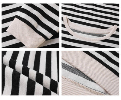 Wendy® | Retro-gestreifte Bluse mit langen Ärmeln