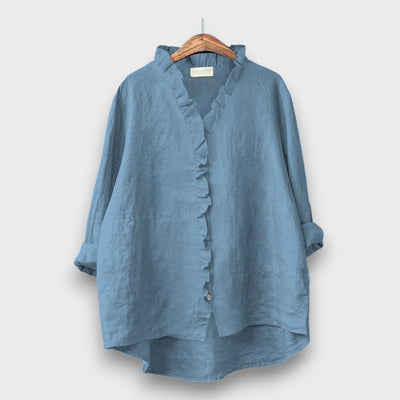 Jagina – Lockere Bluse mit Volantkante