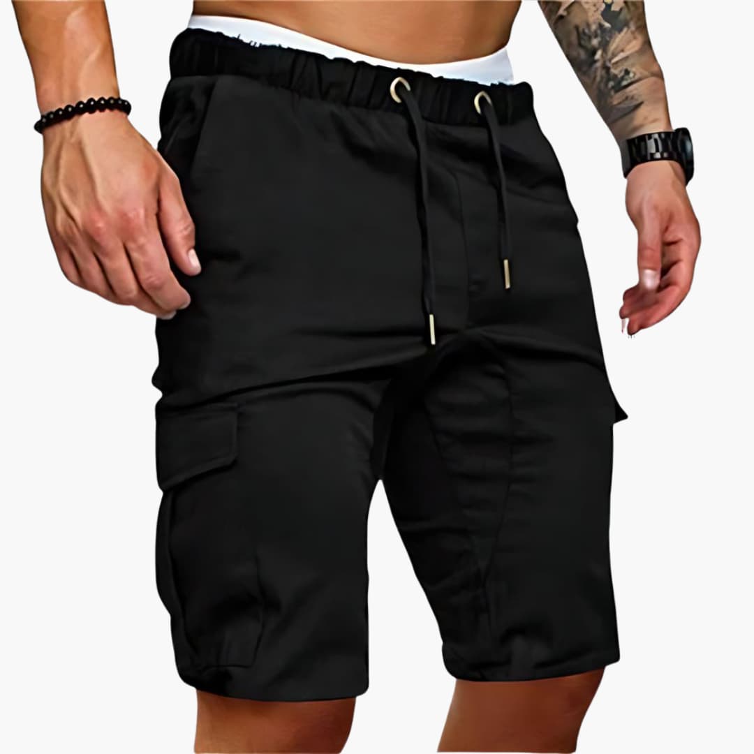 Herren Cargo Shorts mit Taschen und elastischem Bund für Sommer