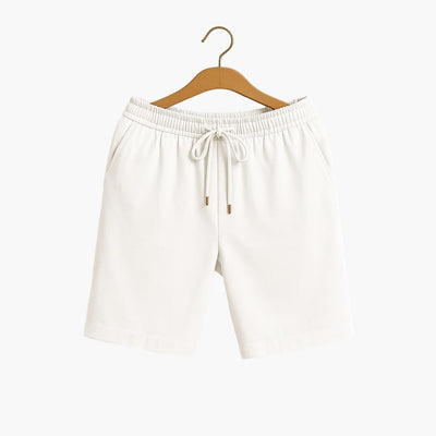 Herren Leinen Sommer Shorts mit Kordelzug und Taschen