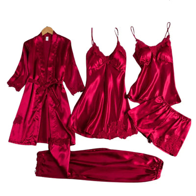 Audrey - 5 Teiliges Satin Set