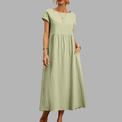 Frieda | Elegantes Maxikleid mit Sommerkomfort