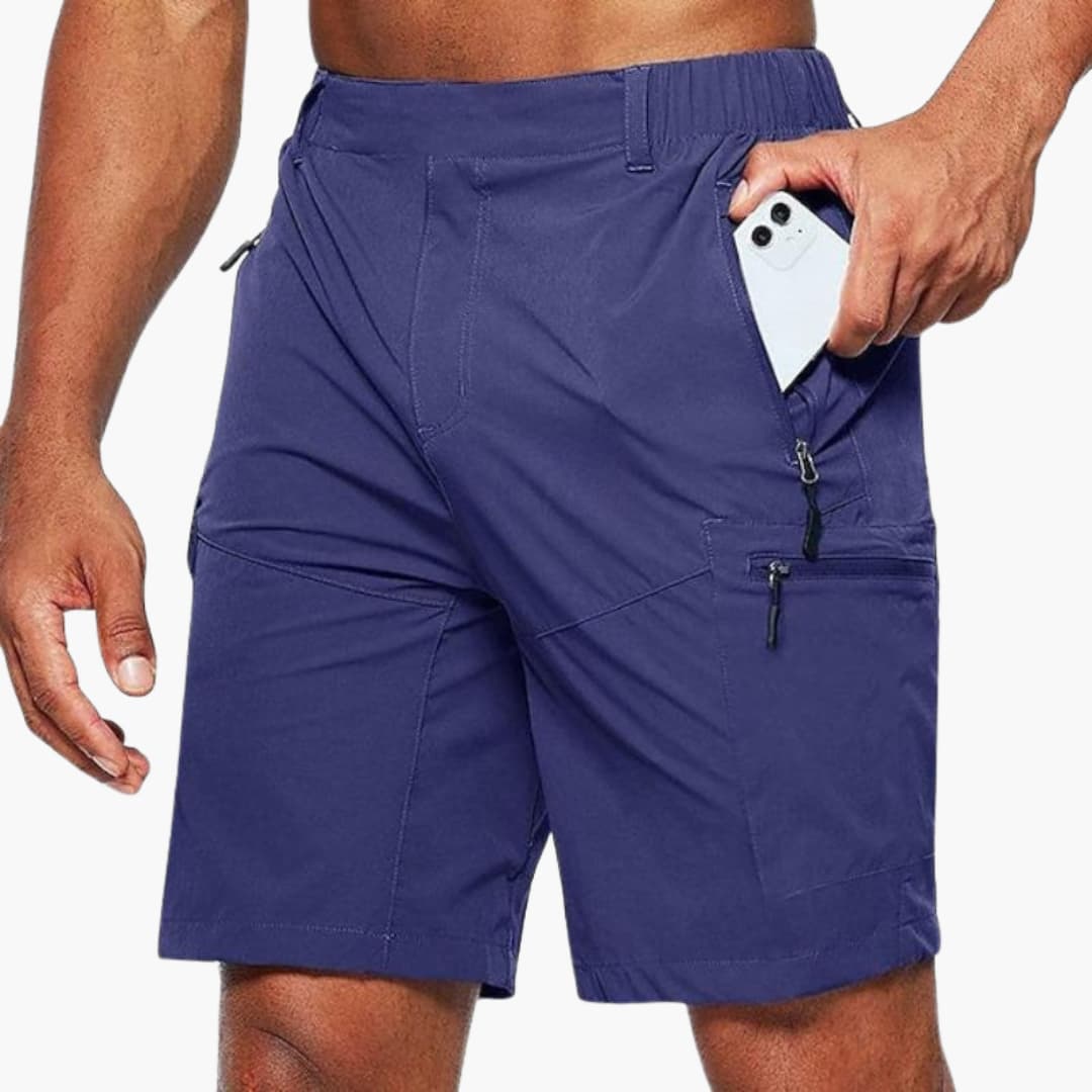 Herren Cargo Shorts mit Reißverschlusstaschen und Ripstop-Gewebe