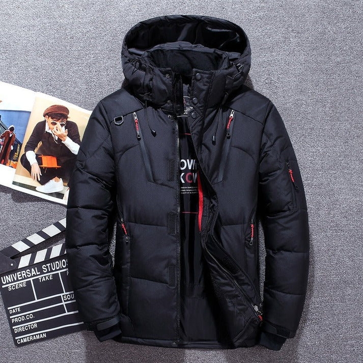 Herren Winterjacke | Steppjacke Mit Kapuze Und Taschen
