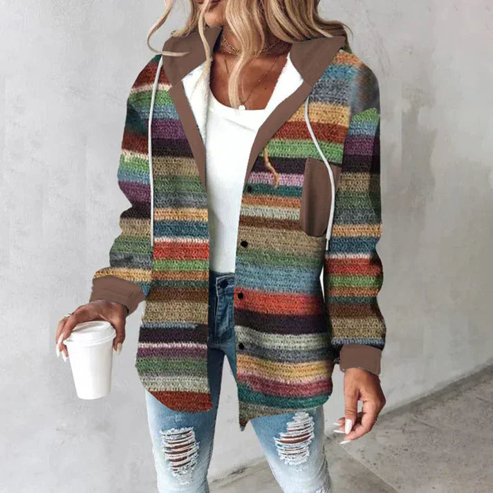 Carla® | Raffinierter bedruckter Kapuzenpullover für den Frühling