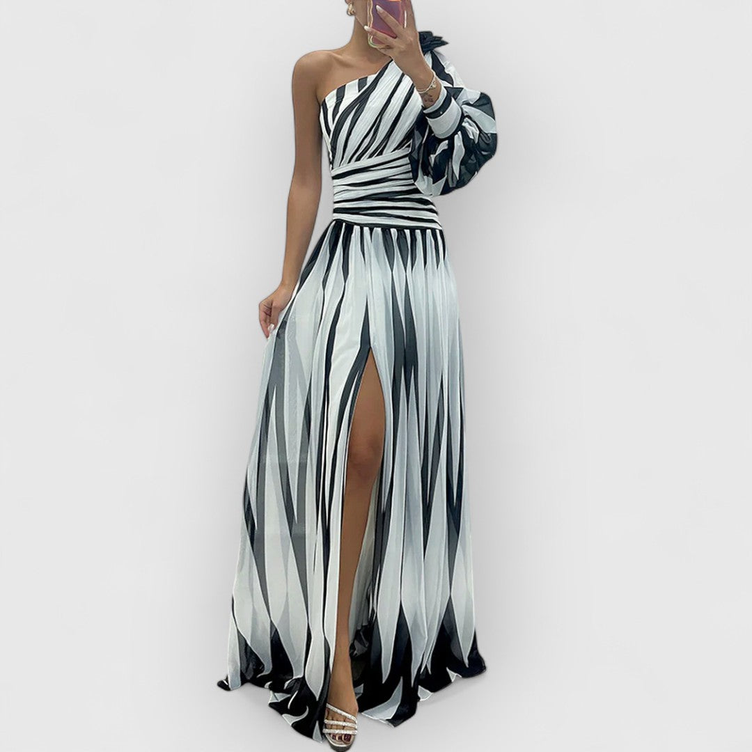 Chloe | Gestreiftes Maxikleid