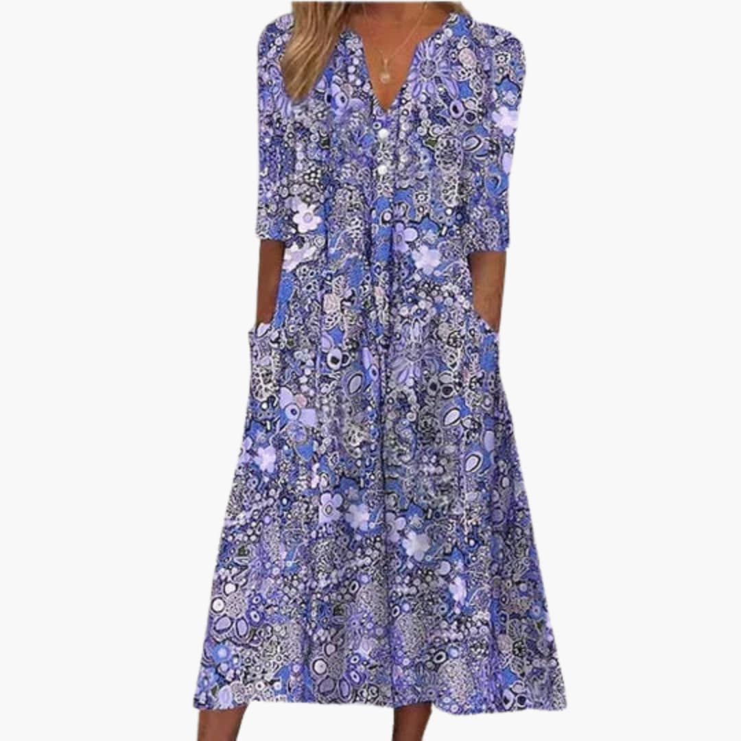Boho Midi-Kleid für Damen - Sommerlich und Fließend im Stil