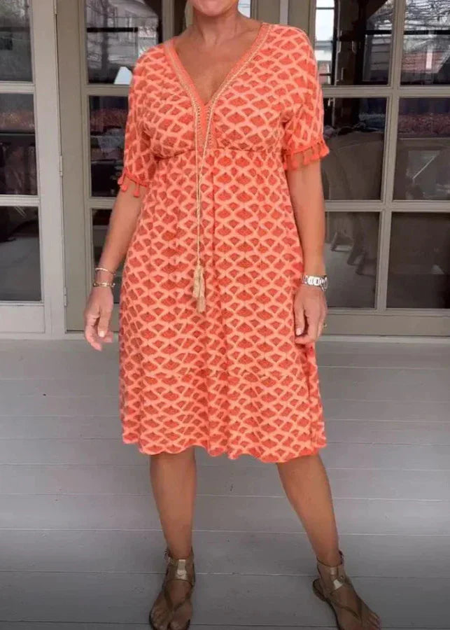 Ella - Bequemes, locker sitzendes Midi-Kleid