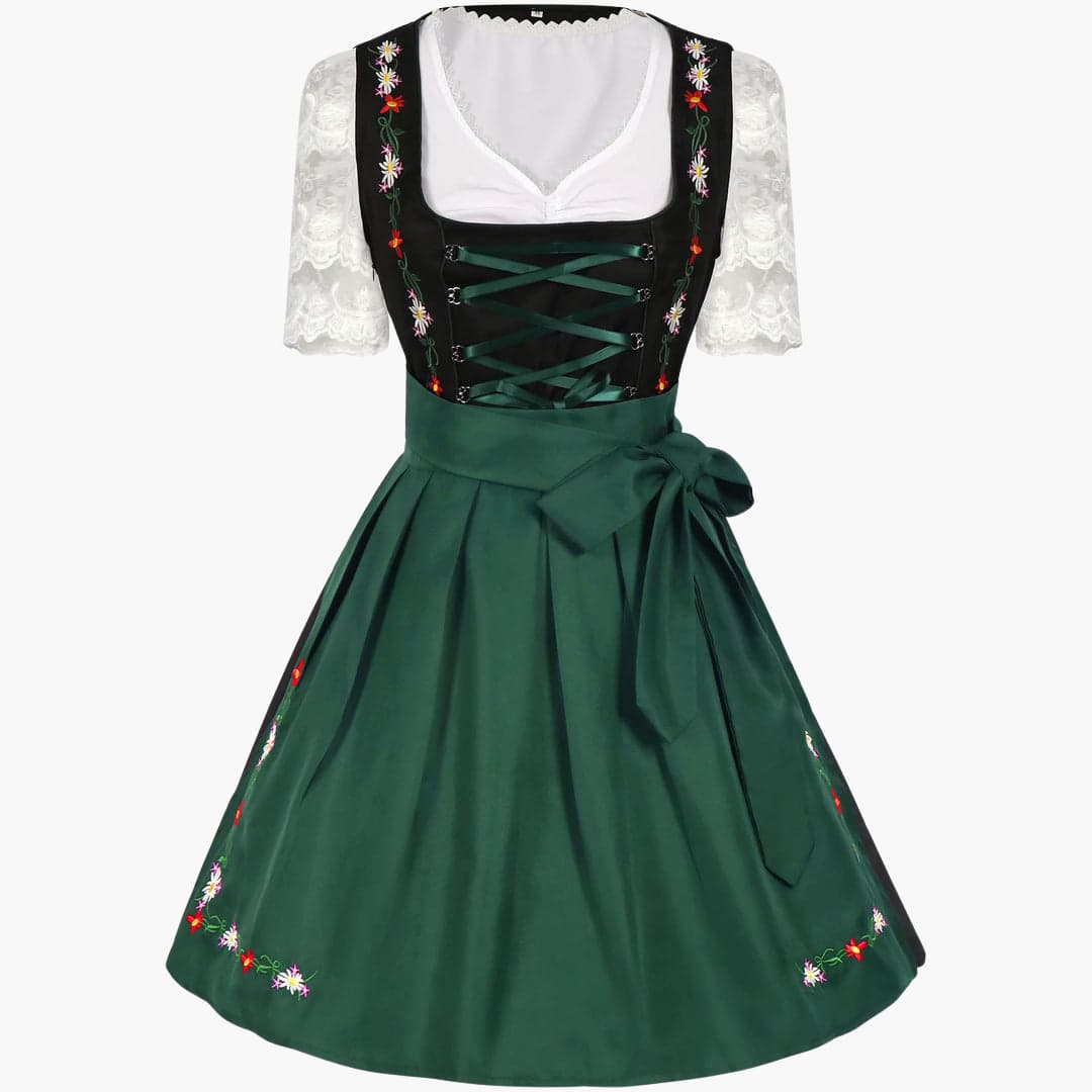 Besticktes Dirndl kleid mit Schürze für Damen - Oktoberfest 2025