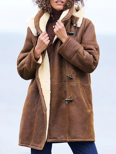 Andrea | Lange, warme Damen-Kapuzenjacke für kühle Tage