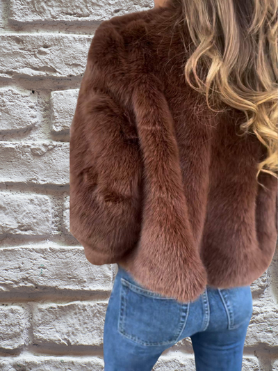 Sophie | Warme Jacke mit Faux Fur Kragen
