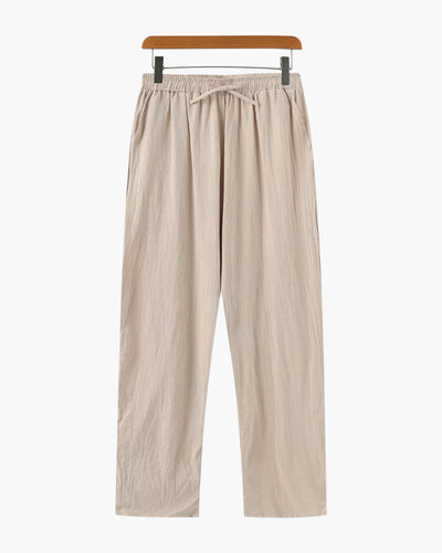 Jose | Loose Fit Sommer Leinenhose mit Kordelzug