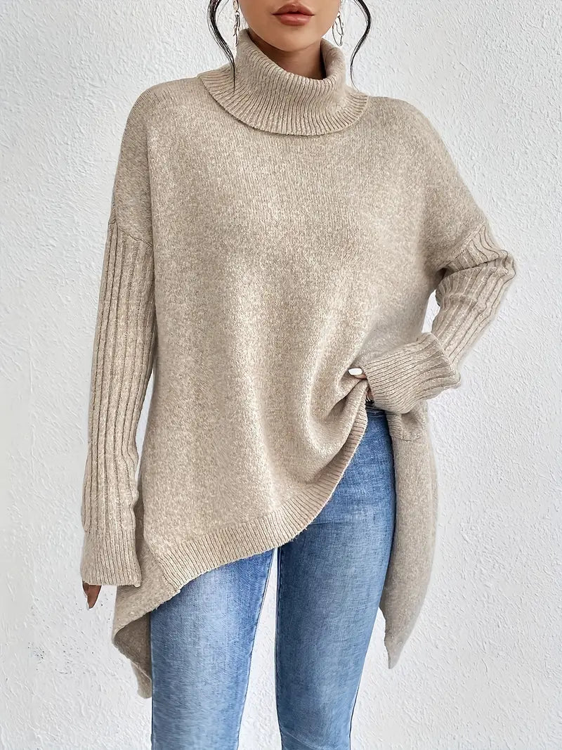 BRIGITTE – LANGER ROLLKRAGENPULLOVER