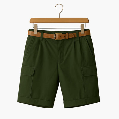 Herren Sommer Shorts aus Leinenmix mit Cargotaschen