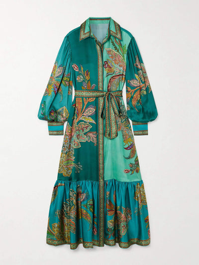 Aruchic™ - Blumendruck Maxi-Kleid