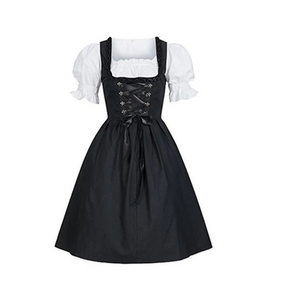 Damen Schwarz Oktoberfest Dirndl Kleid