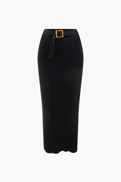 Luana | Elegantes Strick-Zweiteiler-Set mit Gürtel