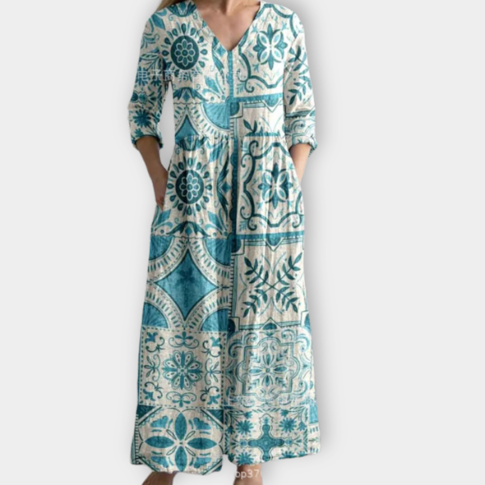 Xaviera | Weiches Premiumstoff Boho Maxikleid