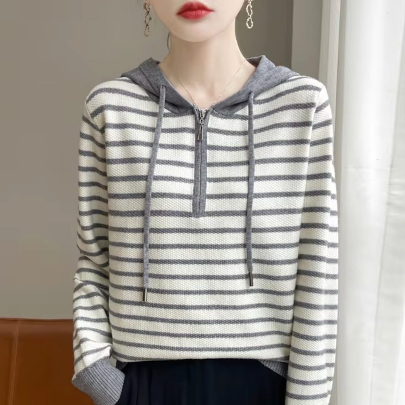 Elena® | Gestricktes Sweatshirt aus Wolle