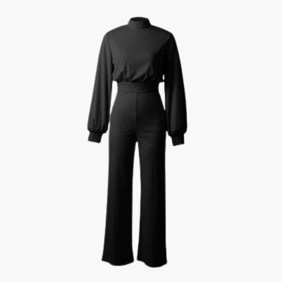 Eleganter Damen Jumpsuit - Bequemer Stil mit halbem Kragen