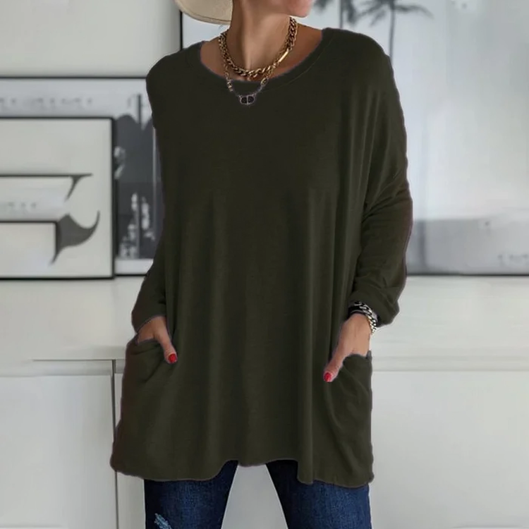 Pullover mit Fronttaschen für Damen