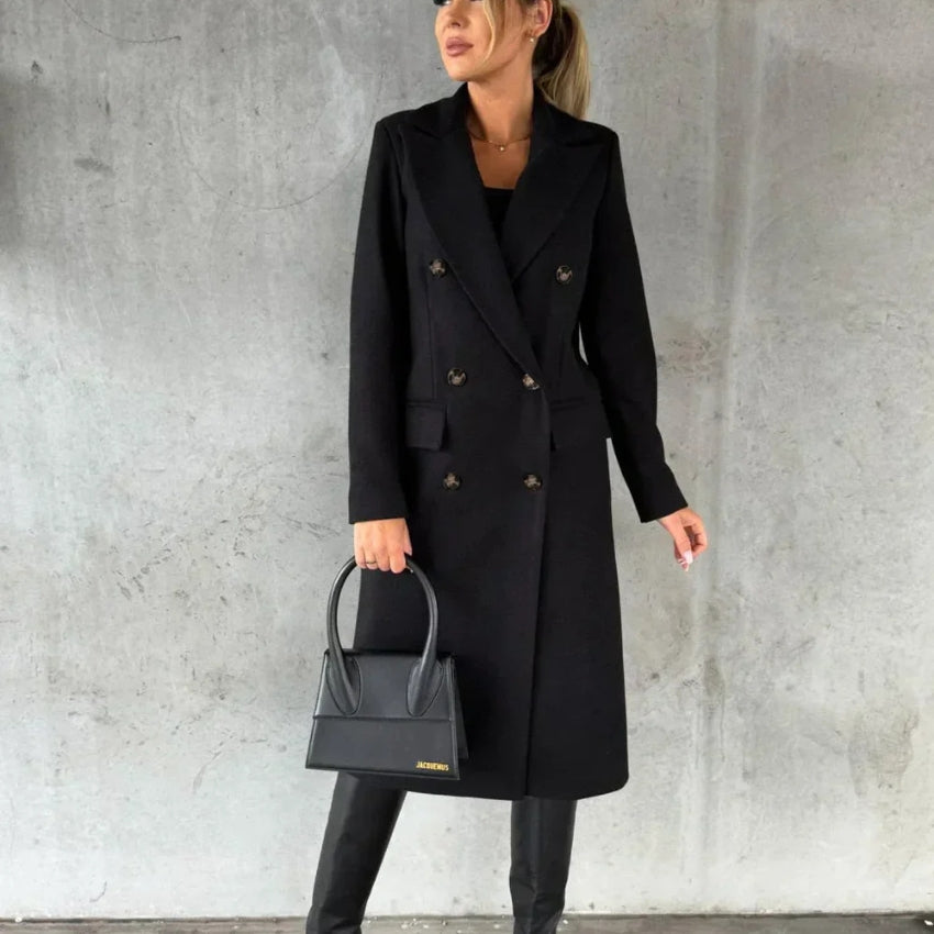 Damen Langer Wärmemantel