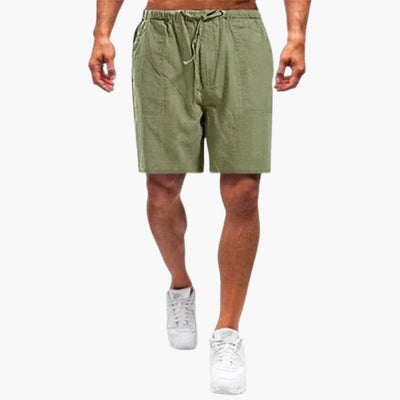 Sommerliche Freizeitherren-Shorts mit Kordelzug und Seitentaschen